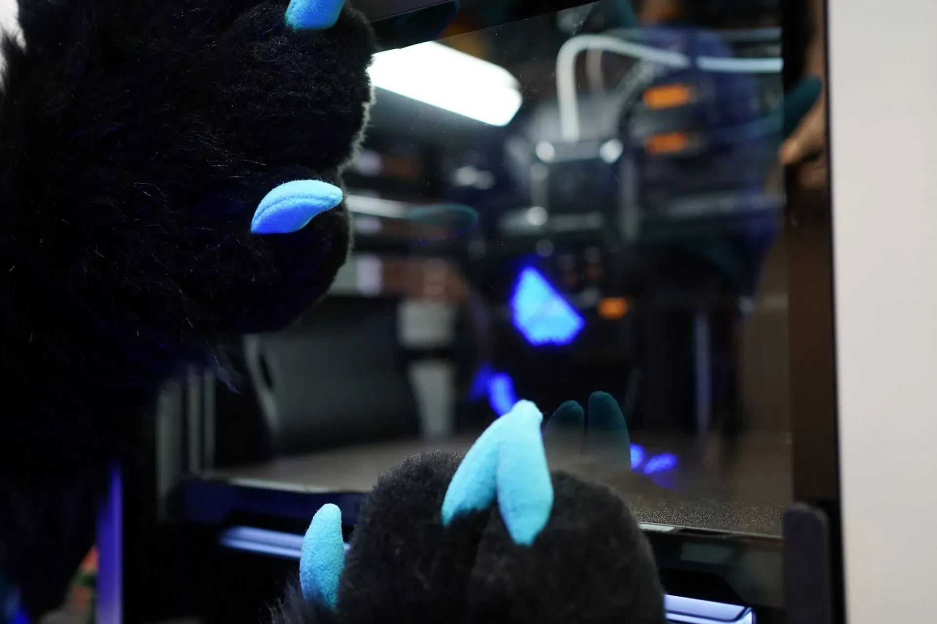 Hunter Protogen head, custom fursuit commission by Arget & Lazuli