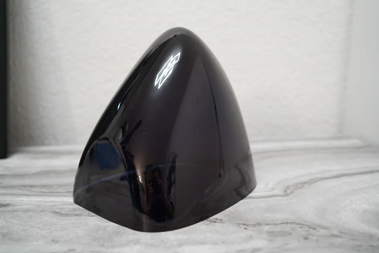 Custom tinted 3D printed Protogen visor, by Arget & Lazuli