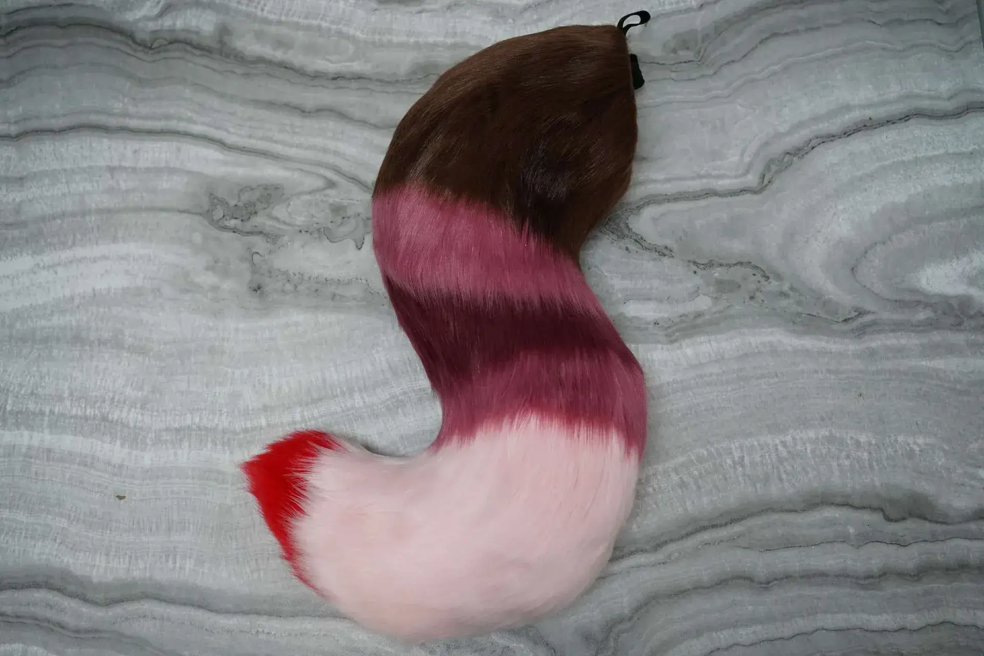 Handmade custom fursuit canine tail, by Arget & Lazuli