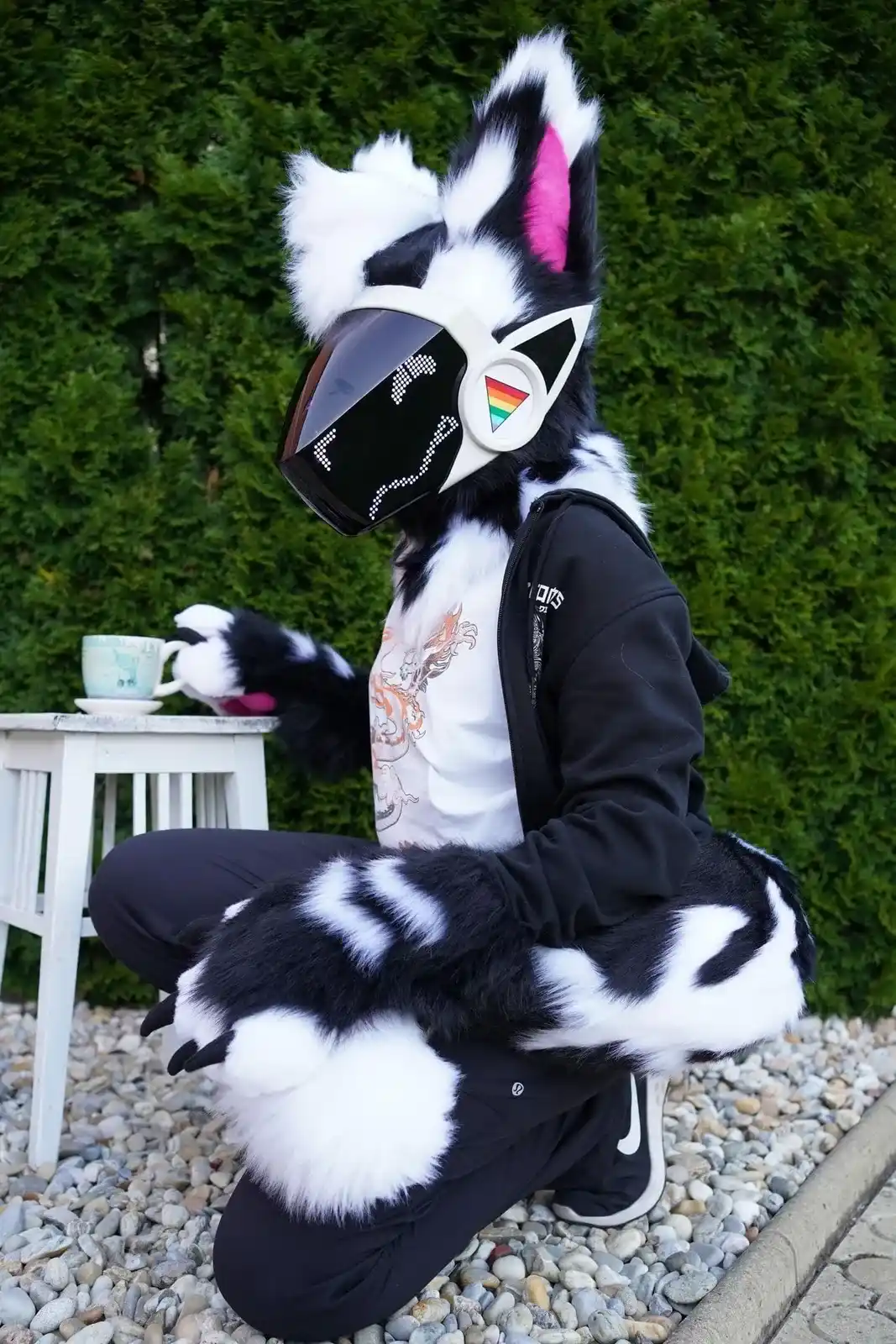 Pixel Protogen, custom fursuit head by Arget & Lazuli
